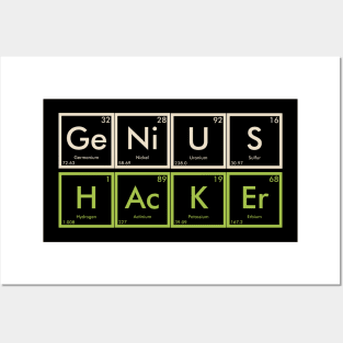 Funny Genius Hacker Element Cyber Security Posters and Art